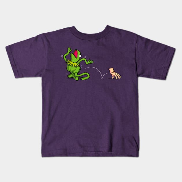 Empty Frog! Kids T-Shirt by Raffiti